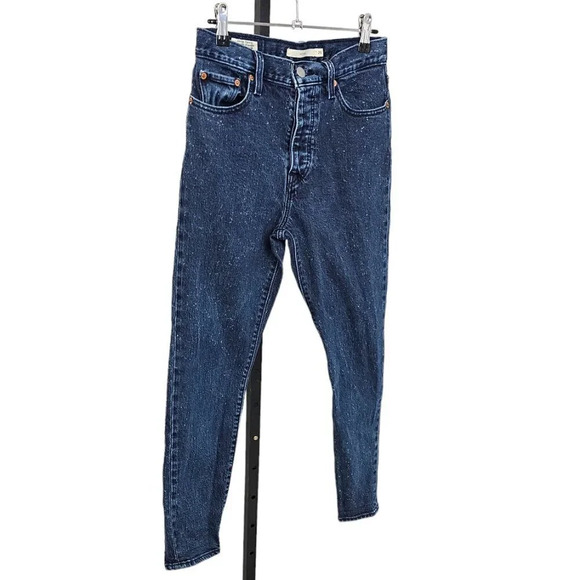Levi's Womens Wedgie Speckle High  Rise Jeans Button Fly Blue Size 26 - Picture 6 of 9